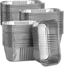 100 Pack 1Lb Aluminum Mini Loaf Baking Pans, 6” x 3.5” x 2” Heavy M, 