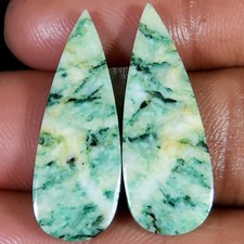 Natürlich Mariposite Paar Birne Cabochon Edelstein für Ohrring 23.35 Karat