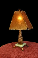 1890-1910 Cic. Antique Art Nouveau Floral Design Small Table lamp