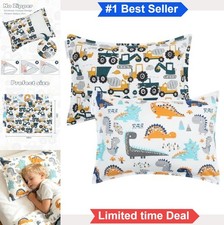 Toddler Pillowcases 2 Pack 100 Cotton Breathable Soft 13x18 or 12x16 Machine