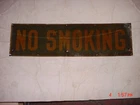 Vintage Painted Tin "No Smoking" Sign, Massillon Sign Co.