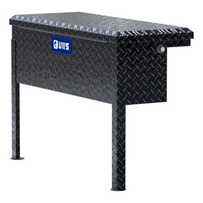 UWS Gloss Black Aluminum 36in Truck Side Tool Box, Low Profile Toolbox Storage