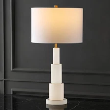 Couture Lighting Collection Gardiner Alabaster/Gold Tiered 28-inch Bedroom Li...