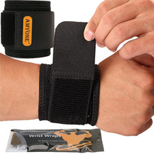 2 Pack Wrist Brace Wraps Adjustable Support Straps Flexible Elastic- One Size