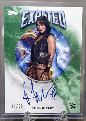 2025 Topps Exalted Rhea Ripley Green On Card Auto /50 RARE