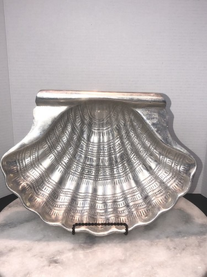 #ad #ad Silver Plated Pewter Nautical Sea Shell Clam Bowl Dish in EUC $19.99