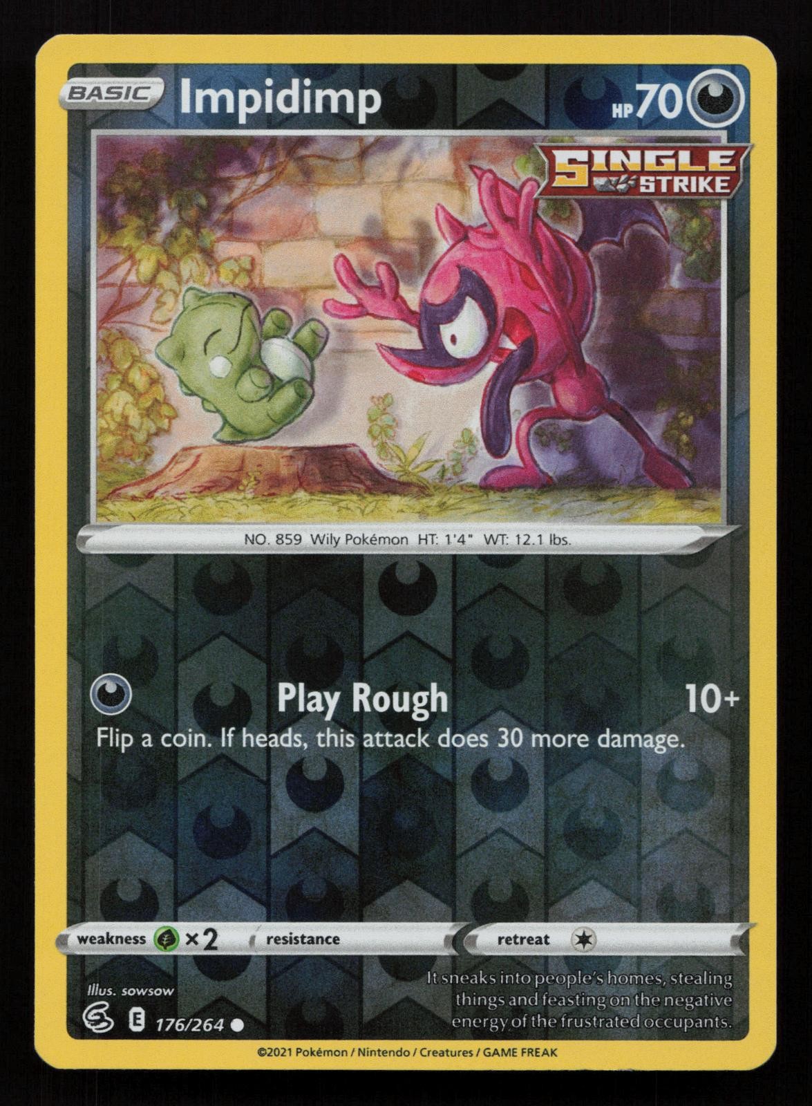 Impidimp 176/264 Reverse Holo Common Fusion Strike Pokemon NM