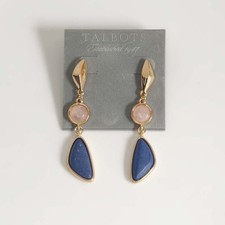 New Talbots Stone Geometric Statement Drop Earrings Women Party Vacation Jewelry