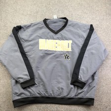 Vanderbilt Commodores Pullover Mens XL Gray Windbreaker NCAA Pullover