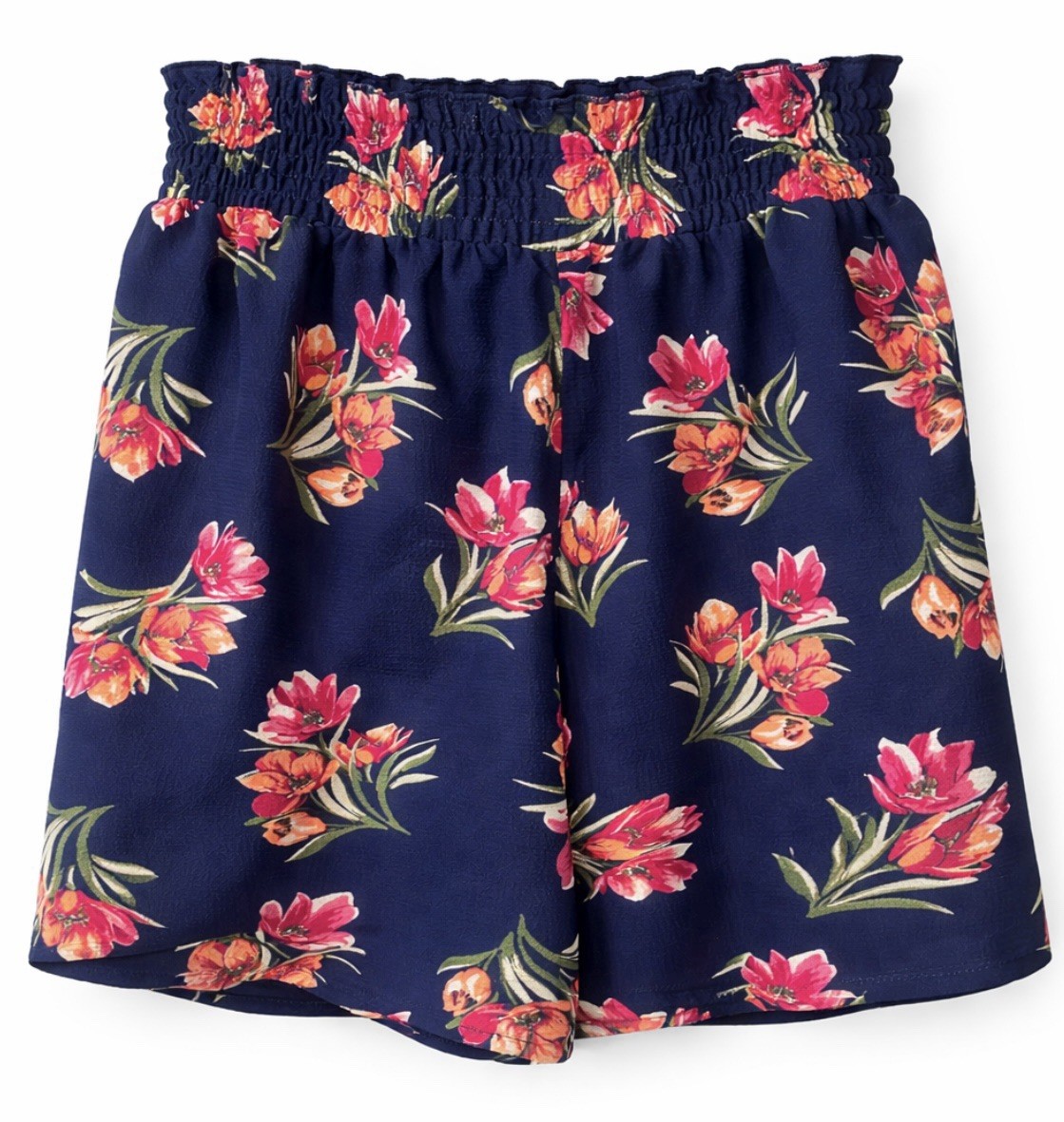 LulaRoe Floral Shorts Women’s Small Blue Pull On Smocked Waist Boho