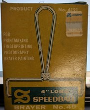 VINTAGE SPEEDBALL BRAYER No. 49 RUBBER INK ROLLER 4 BLOCK PRINTING No. 4121