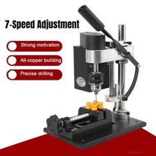 Mini Taladro de Banco Prensa 7 Velocidades Ajustable Máquina de Perforación de Mesa 0.6-6.5mm