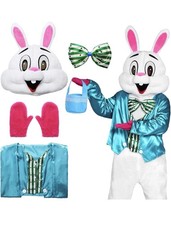 Adult Easter Bunny Costume, White Rabbit Bodysuit Costume for Adult ,For Parties