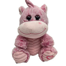 Walmart Pink Unicorn Plush Ribbed Stuffed Animal Toy Big Eyes 6" Valentine's Day