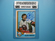 1974/75 O-PEE-CHEE NHL HOCKEY CARD #353 GLENN RESCH ROOKIE AUTO AUTOGRAPH OPC. rookie card picture