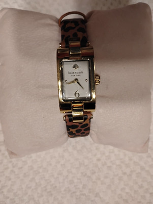 Katespade gold and leopard design watch Kate Spade New York LEOPARD Band Gold Watch NWT Beautiful | eBay main image 4