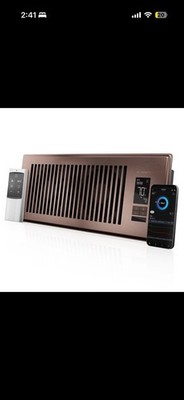 AC Infinity AIRTAP T4 Bronze Smart Floor Register Fan 4x12 in, Remote/App