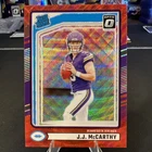 2024 Panini- Rated Rookie J.J. McCarthy #303 Optic Preview Red Wave Prizm (RC)