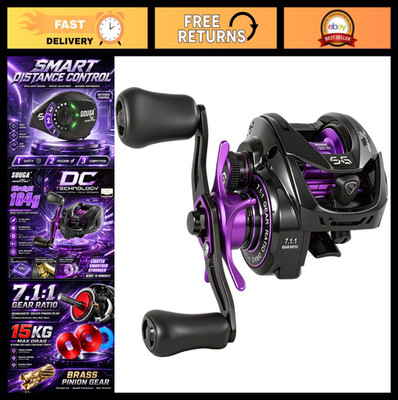 Ultra-Light Baitcasting Reel 33LB Max Drag, Smart Anti-Backlash, 7.1:1 Gear Rati