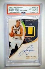 2018-19 Panini Immaculate Nikola Jokic Patch Auto 20 PSA 10 Auto *TOP POP  1*