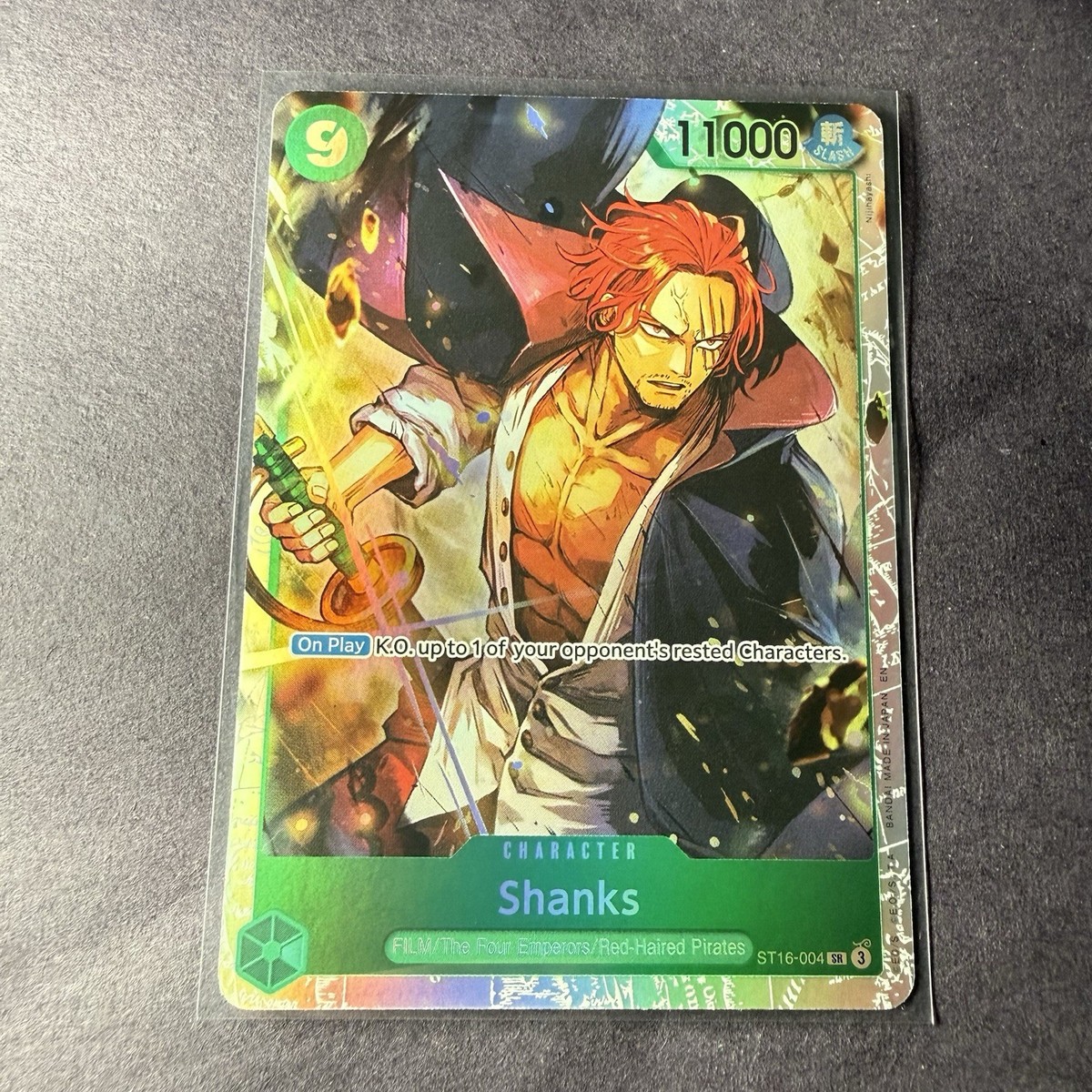 one piece card game shanks secret rare SP OP09-004 SR The item may be similar but not exactly the same as the image (e.g One Piece CCG The Best