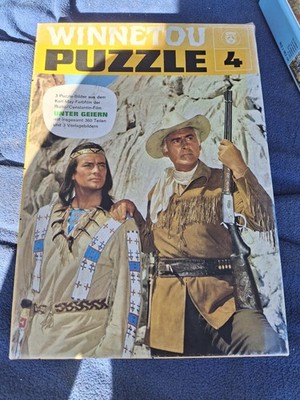 Winnetou Puzzle no. 4  Unter Geiern  3 Bilder  Kult