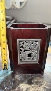 Chinese Wooden Pen Holder 