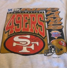 Brent Jones #84 Autographed Sweatshirt Vintage San Francisco 49ers Size M