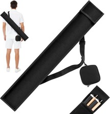 Sosation 2x2 Pool Cue Case   Holds 2 Butts  2 Shafts, 32" Black Soft Bag