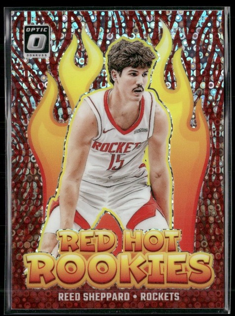 2024-25 Donruss Optic #3 Reed Sheppard Red Rookies Fast Break Holo