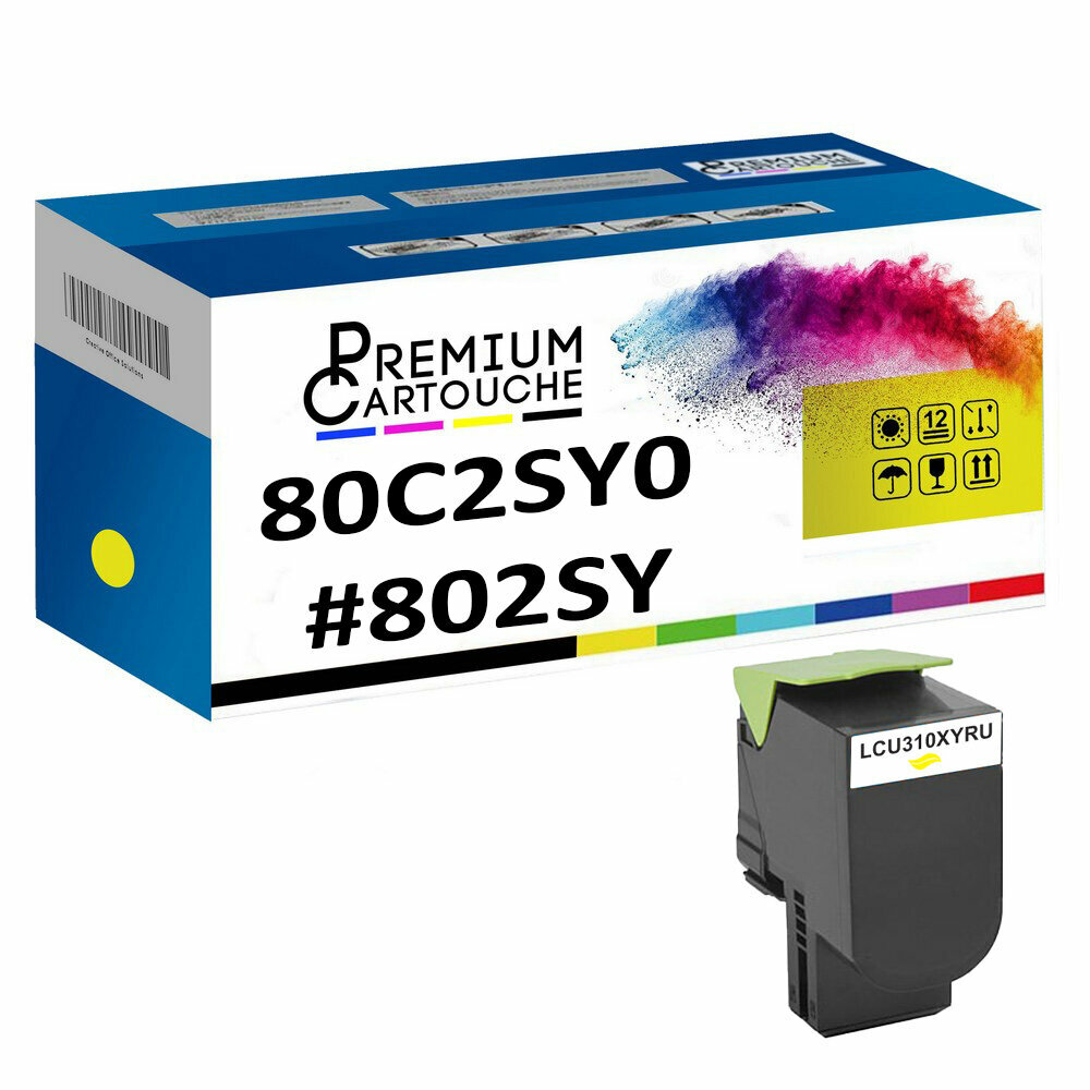 Toner 80C2SY0 jaune haute précision pour des graphiques professionnels nets