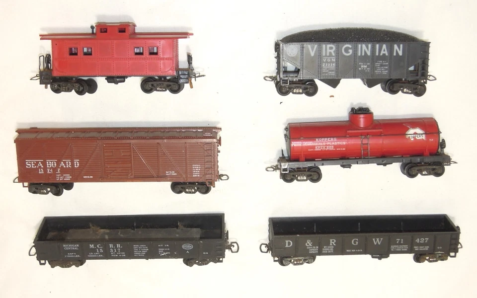 HO 复古 Varney NE Caboose 带 5 辆货运汽车弹簧卡车车身安装耦合器 — 第 3/4 张图片