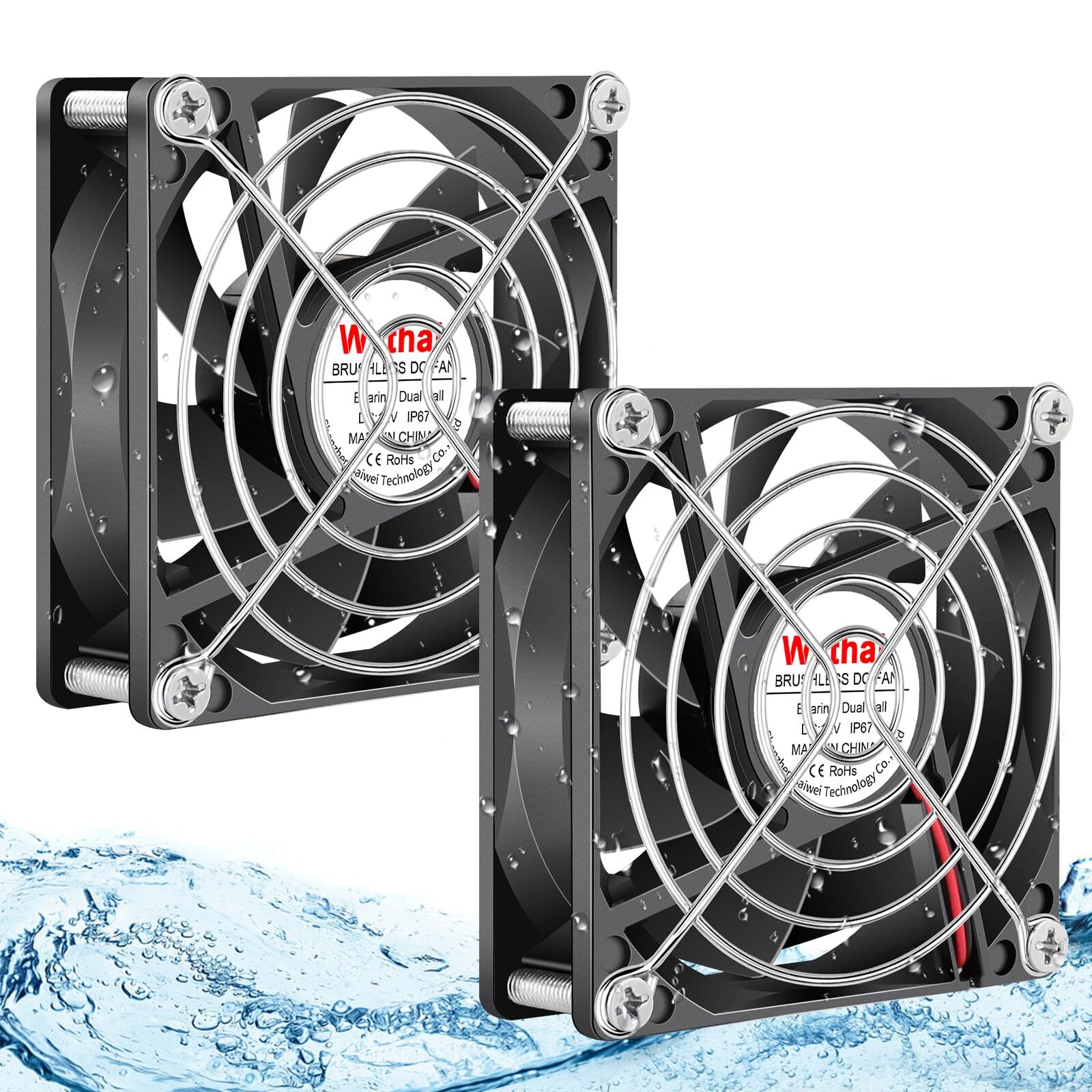 Ip67 Waterproof 80mm X 25mm 12v Cooling Dc Fan For Rv Fridge Exhaust Ventilation