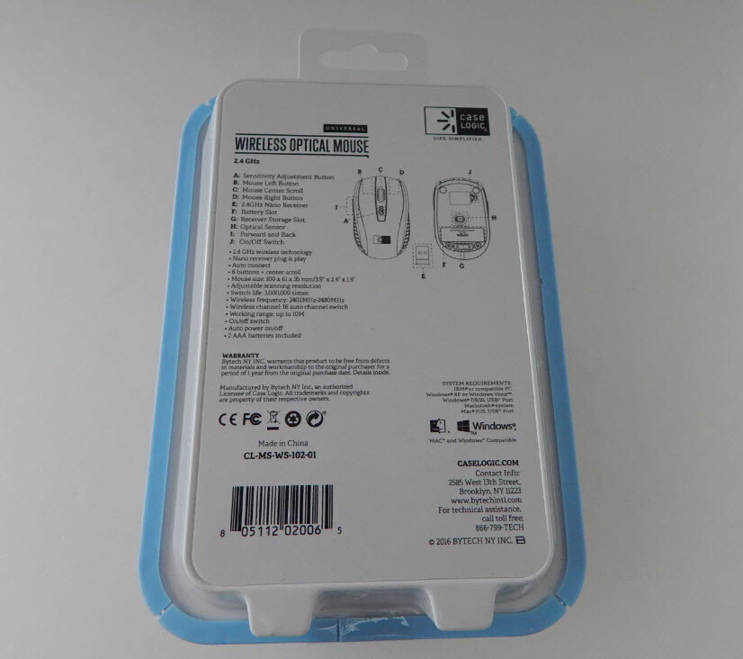 Case Logic Universal Premium Series Wireless Optical Mouse GHz Piece  New