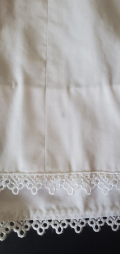 VTG Size 4/5? Handmade White Dress w/Cotton Eyelet Lace Trim on Arms/Bottom - Picture 15 of 23