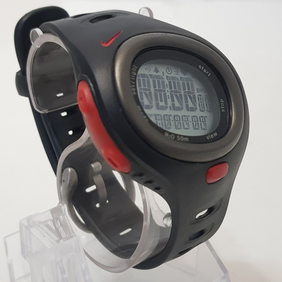 Nike Triax C5 Watch Men Black Silver Tone Oval Dial Digital Nike Triax C5 Watch Men Black Silver Tone Oval Dial Digital