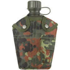 Mil-Tec Military Army Canteen Water Container Carrier Pocket Alice 1L Flecktarn