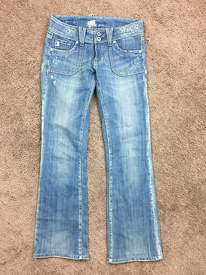Jean Bootcut Miss Me Délavé Clair - Taille 25 - Longueur Intérieure 29 - Occasion Très Bon état