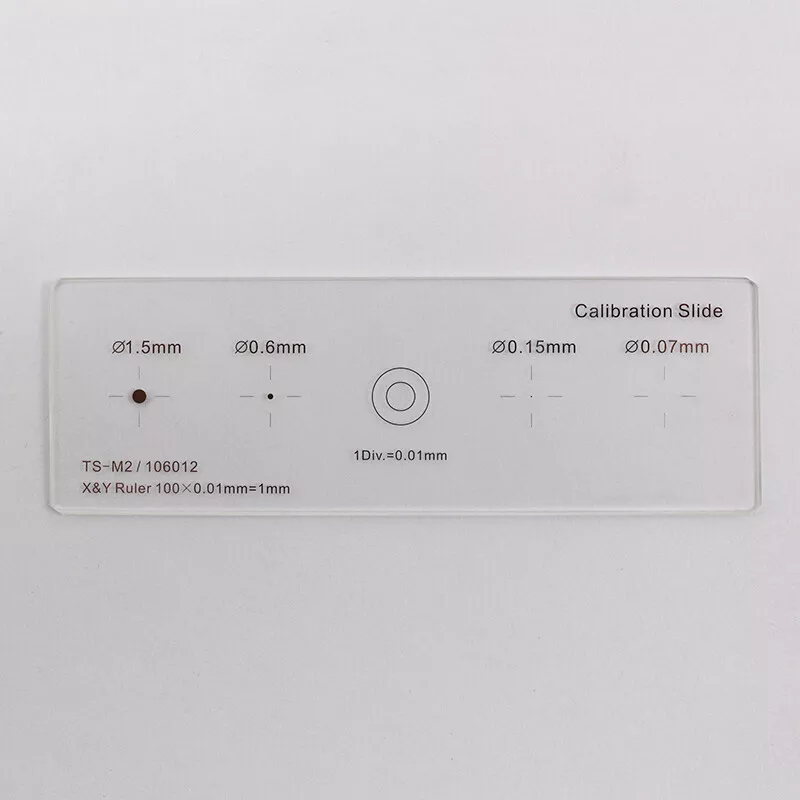 0.01 mm Stage Graticules Microscope Stage micrometer Calibration Slide 5 Scales - Image 2 of 4