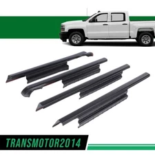 Fit For 2014-2018 Silverado 1500 Crew Cab Trail Armor Rocker Panel Protect Cover