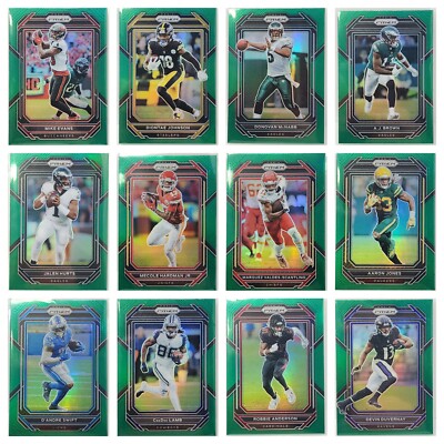 2022 Prizm NFL Cards Light Blue Green Veterans Rookies Base Pick Complete Card