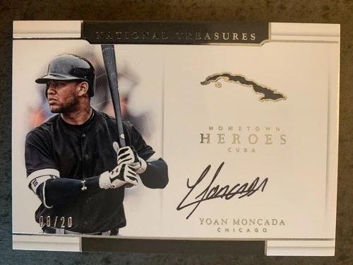 2017 Panini National Treasures YOAN MONCADA Hometown Heroes Auto Rookie 08/20