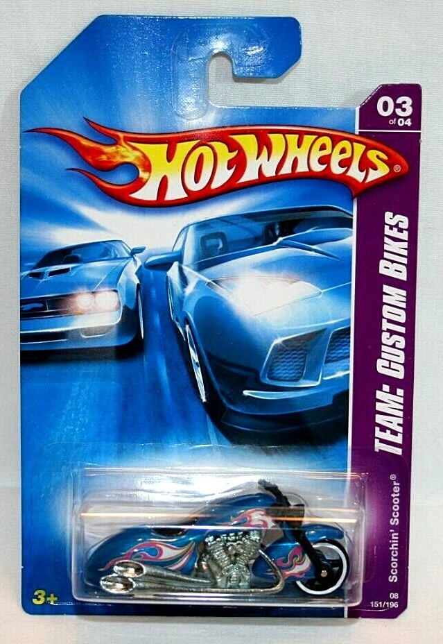2008 Hot Wheels Team: Custom Bikes 3/4 Scorchin' Scooter 1/64