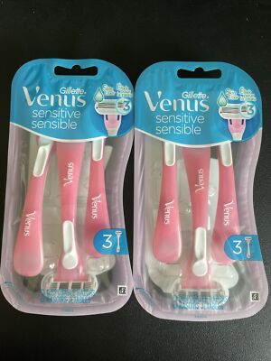 2x Gillette Venus Women's Disposable Razor - Pink 3ct Ea New Packaging May Vary