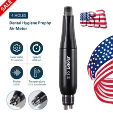 Dental Hygiene Prophy Handpiece Air Motor 4 Hole + 4:1 Nose Cone 360° Swivel OR