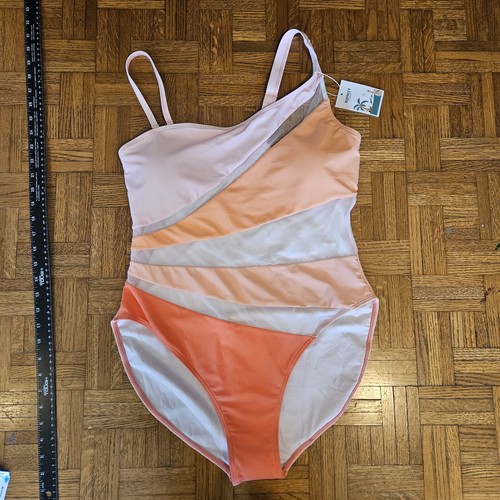 B2PRITY Pink Peach Einteiler Badeanzug Größe 2xl Illusion Neu Mit Etikett - Bild 1 von 9