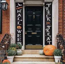 Gothic Banners Grunge Gorpcore Outside Porch Door Decor Party Spooky Scary