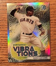 2022 BOWMAN CHROME Marco Luciano VIRTUOSIC VIBRATIONS REFRACTOR RC Giants VV-6