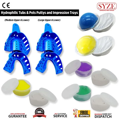 SYZE Dental Hydrophilic Firmer Teeth Impression Putty Silicon&Mould Tray Autoclavable