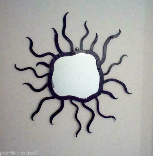 Specchi grigi rotondi per la decorazione della casa